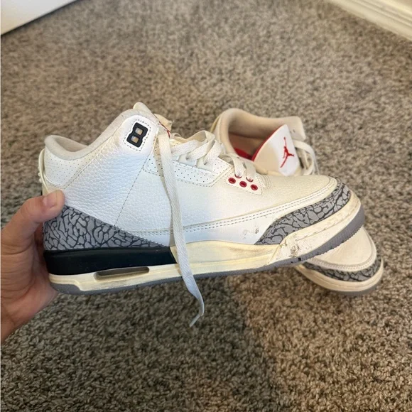 Air Jordan 3 Retro GS ‘White Cement Reimagined’ 7.5 W - Picture 3 of 8
